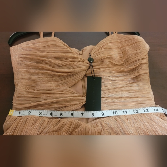 Gianni Bini Womens Grace Sweetheart Neckline Cut Out Tiered Maxi Dress - Picture 4 of 6